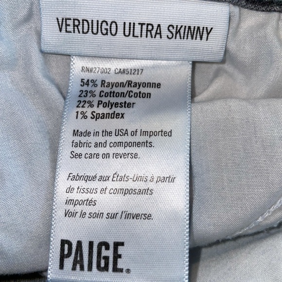 Gray PAIGE Verdugo Ultra Skinny Jeans - Picture 8 of 11